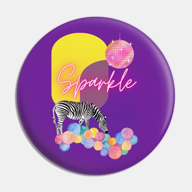 sparkle up your life - zebra Pin by PrintsHessin