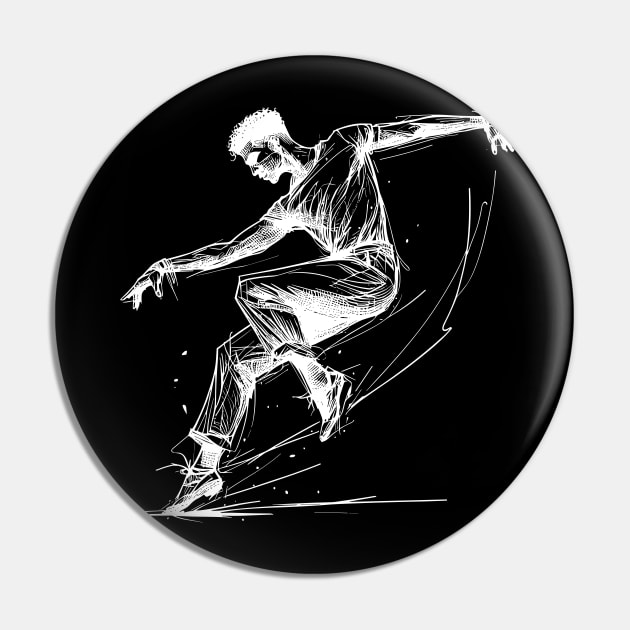 Tap dancer -white Pin by PrintSoulDesigns