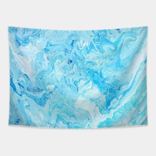 Blue Acrylic Painting Tapestry