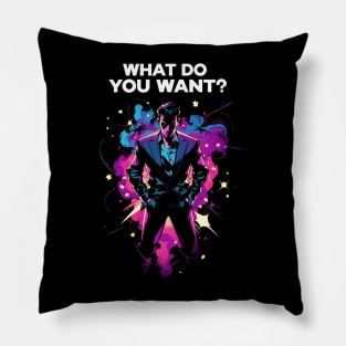 What Do You Want - Shadow Associate - Sci-Fi Pillow