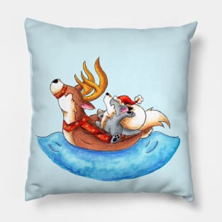 Pool Party Santa Pillow