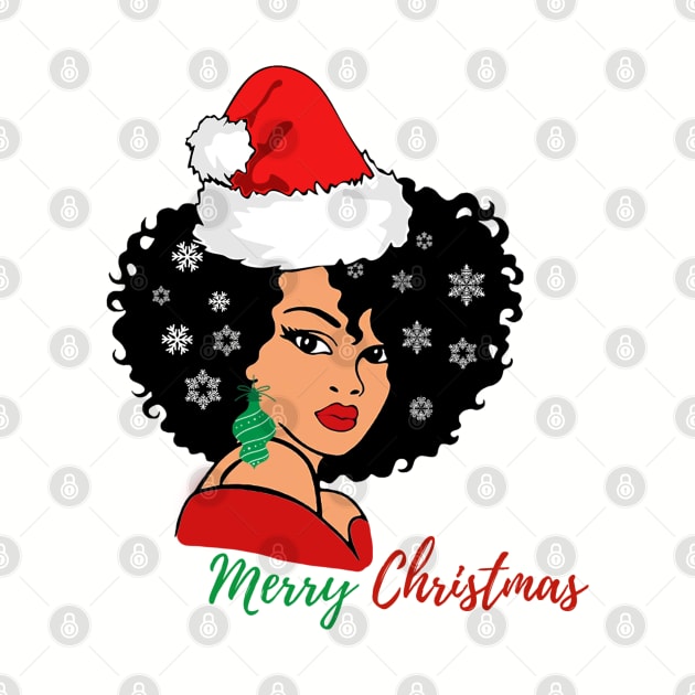 Black Woman Santa, Black Mrs Santa Claus, African American Santa, Merry Christmas by UrbanLifeApparel