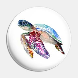 Sea Turtle, Rainbow colors Pin