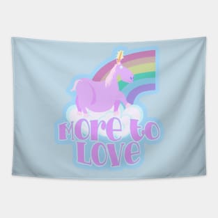 Chubby Unicorn Slogan Tapestry