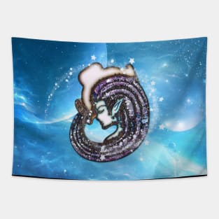 Zodiac sign aquarius Tapestry