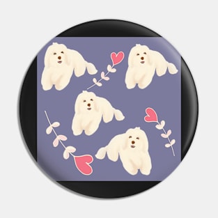 Maltipoo Love Pattern Pin