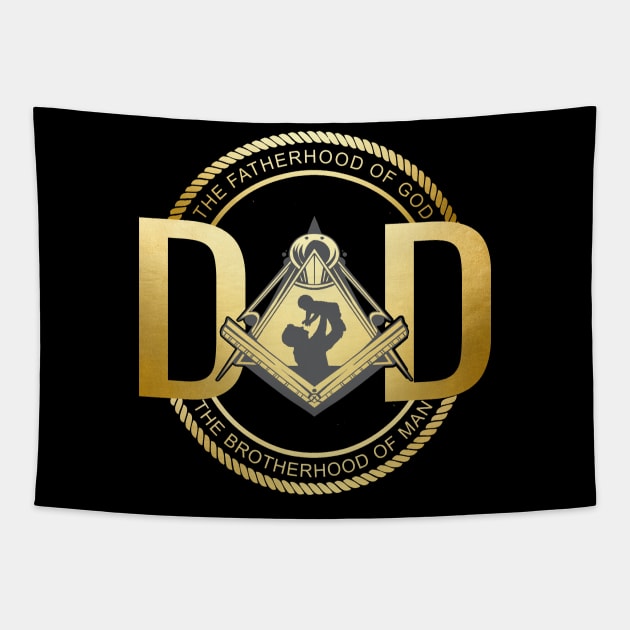 Masonic Dad Freemasonry Father's Day Freemason Tapestry by JayD World