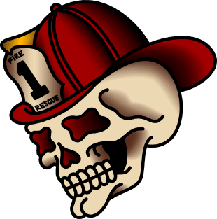 Firefighter Skull Magnet