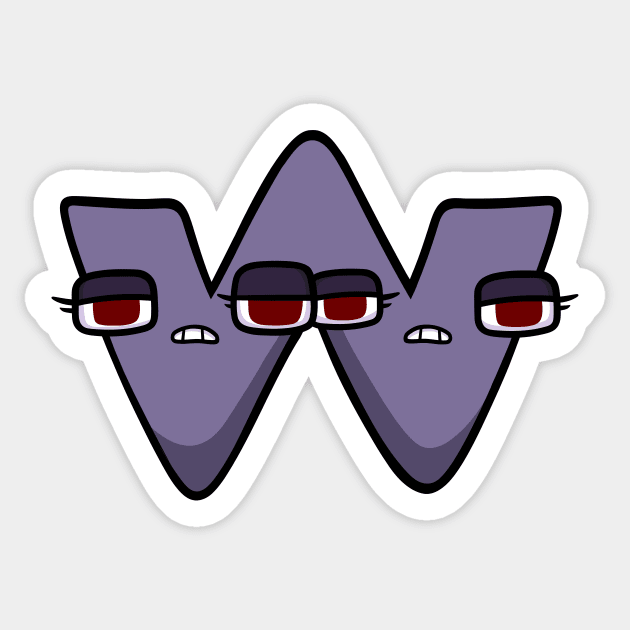 W, Alphabet Lore - Alphabet Lore - Sticker