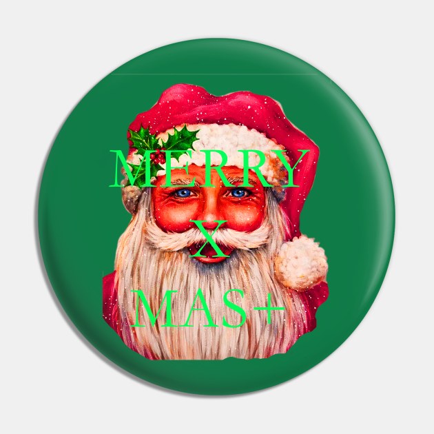 MERRY X MAS with santa claus Pin by ZOO OFFICIAL