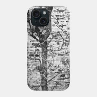 Brick Wall With Branches Phone Case