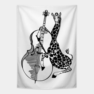 SEEMBO Giraffe Playing Cello Musician Cellist Music Fun Band Tapestry