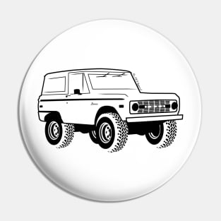 1966-1977 Ford Bronco Black Print Pin