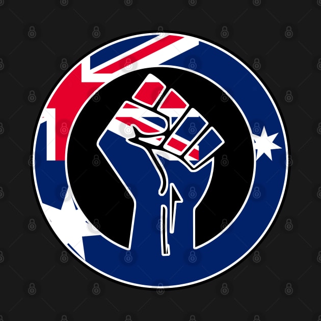 Black Lives Matter Fist Circled Flag Australia by aaallsmiles