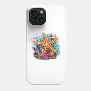 Orange Starfish Phone Case