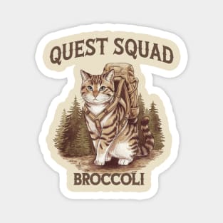 Quest Fantasy Squad Broccoli Funny Cat Magnet