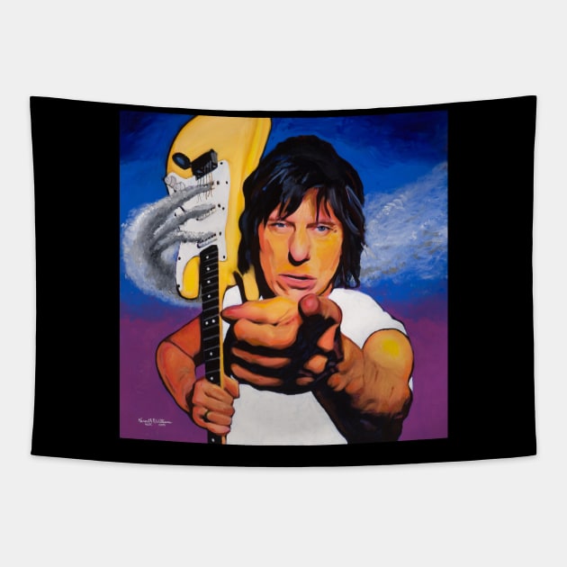 Jeff Beck Tapestry by Kenneth R Williams