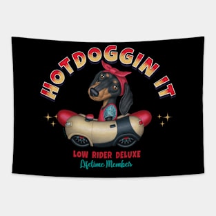 Piper Dachshund HotDoggin It Tapestry