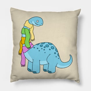 Cozy brontosaurus Pillow