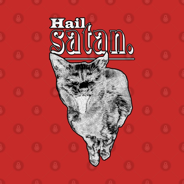 Hail Satan Kitty by Ladybird Etch Co.