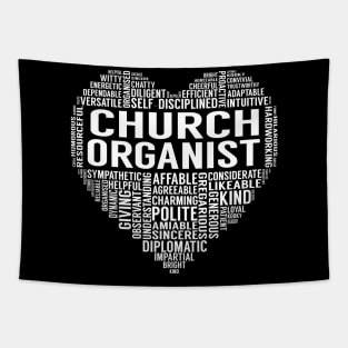 Church Organist Heart Tapestry