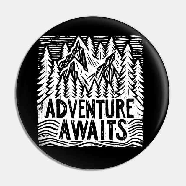 Adventure Awaits Pin by illustrationnerd