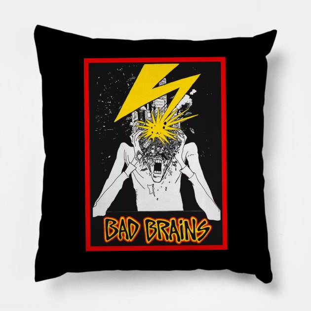 Bad Brains Pillow by Jheimerillustration