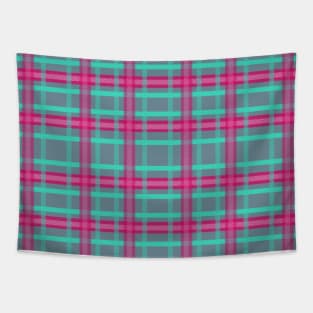 Tartan Pattern Red and Green Tapestry