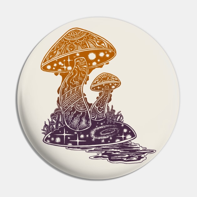 Shroom Swamp Pin by HenryBennettArt