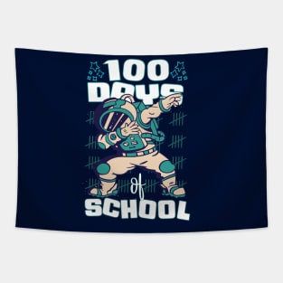 100 Days of school featuring an Astronaut Dabbing #2 Tapestry