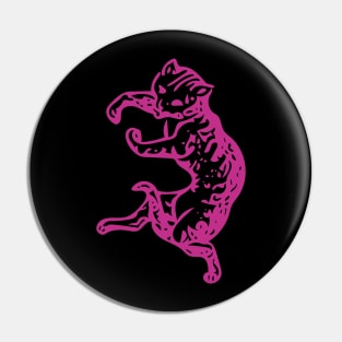 Pink cat dancing Pin