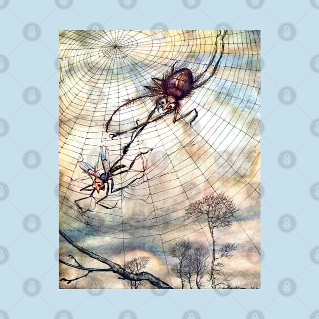 The Spider and the Fly - Arthur Rackham by forgottenbeauty