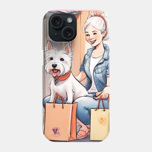 Shopping with westies Phone Case