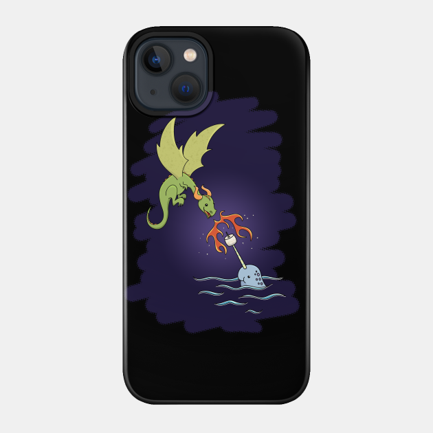 Dragon Narwhal Marshmallow Roast - Dragon - Phone Case