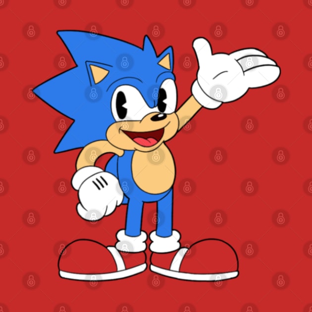 Sonic the hedgehog by Style cuphead 