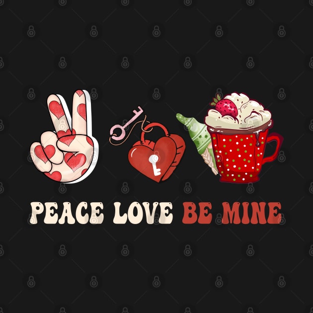 PEACE LOVE BE MINE FUNNY VALENTINES COFFEE GNNOMS by NIKA13