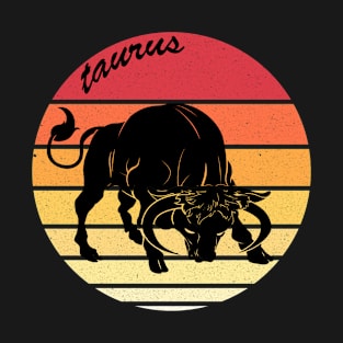 Taurus Vintage Zodiac Sign T-Shirt