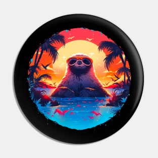 Sloth in sunglasses Pin