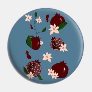 Pattern with pomegranate fruits Pin