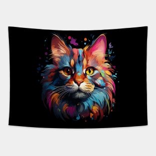 American Shorthair Rainbow Tapestry