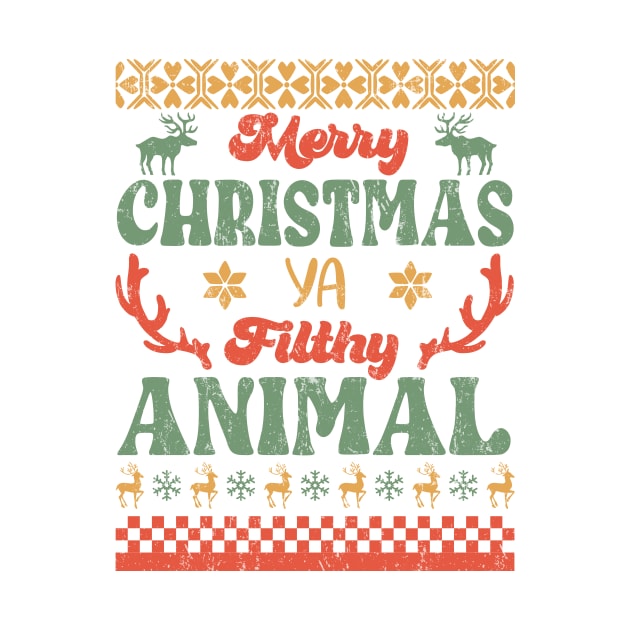 Merry Christmas Ya Filthy Animal Sublimation by TeesByKimchi