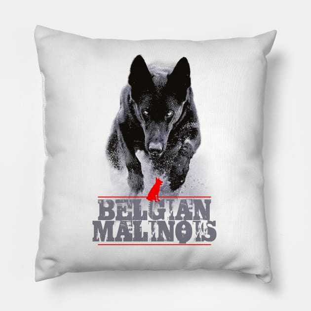 Belgian Malinois Pillow by Toby Wilkinson