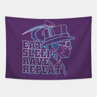 Eat Sleep Rave Repeat Tapestry