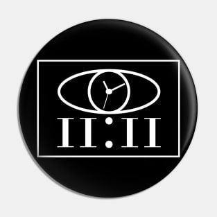 1111 Press Logo Small White Pin