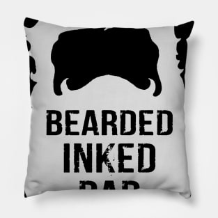 bearded inked dad T-Shirt Pillow