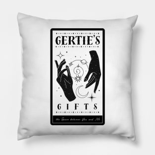 Gertie’s Gifts Tarot Card | Black Design | The Space Between You and Me | Ashley B. Davis Pillow