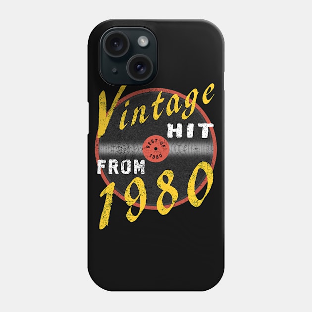 Vintage Hit From 1980 Cool 40th Birthday Gift Phone Case by FrontalLobe