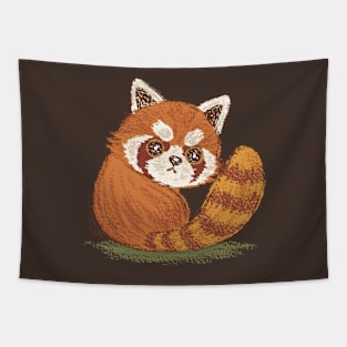 Red Panda look back Tapestry