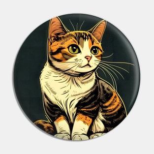 Cool Cat Thinking About Life - Cat Lover Pin