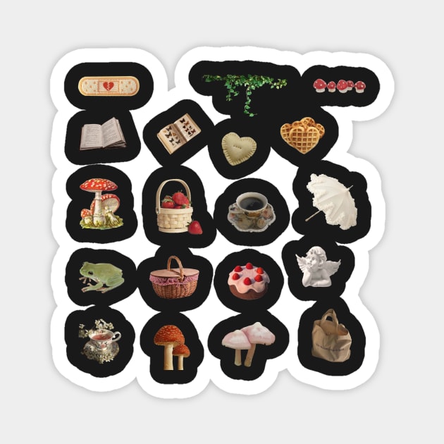 cottagecore sticker pack Magnet by EmikoNamika